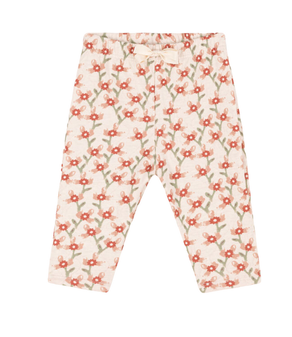 Baby girl patterned quilted knit trouser