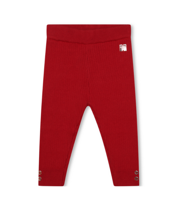Red knitted legging