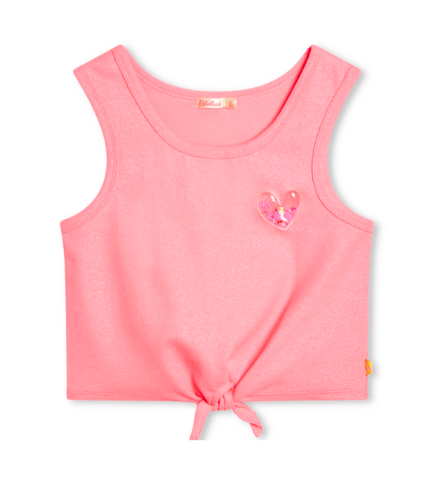 Glittery Tank top with Heart Patch