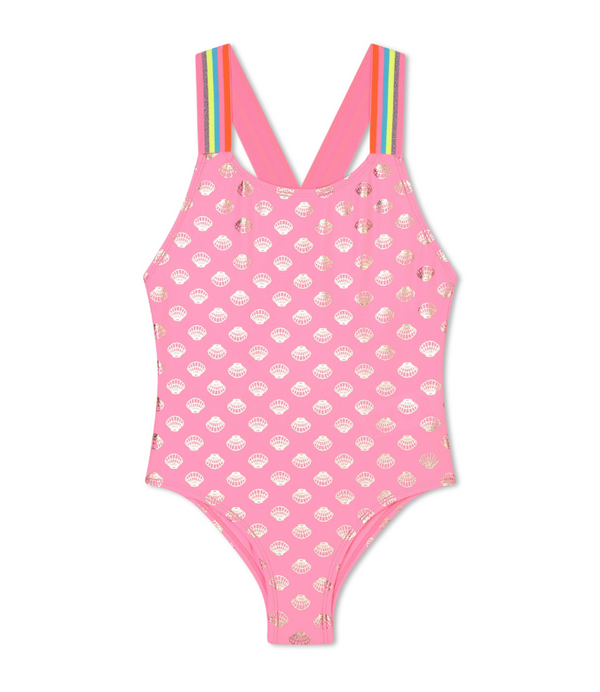 Shell with colorful stripes swimsuit
