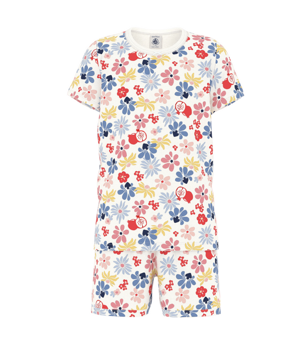 Girl Short-sleeve Floral Pajamas