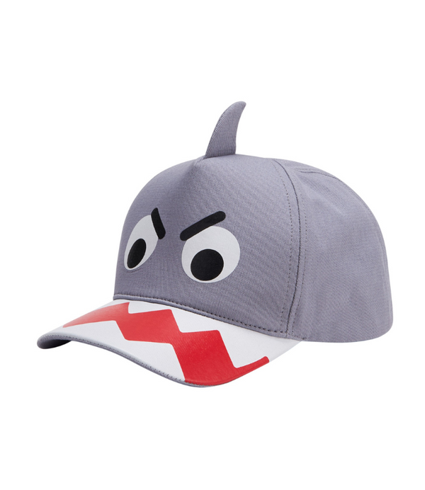 Boy hat with shark face print