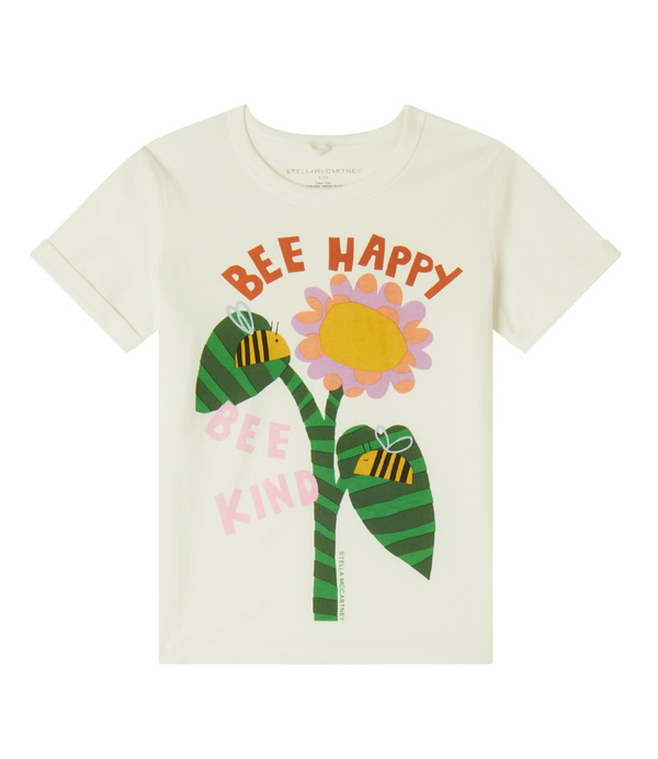 Girl tee with bee happy Bee Kind print