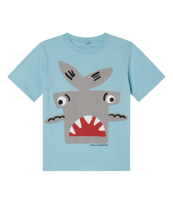 Boy Shark Motif Blue T-Shirt