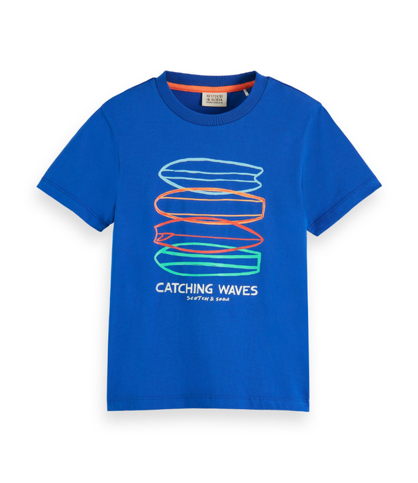 Boy Blue Cotton Surfers T-Shirt