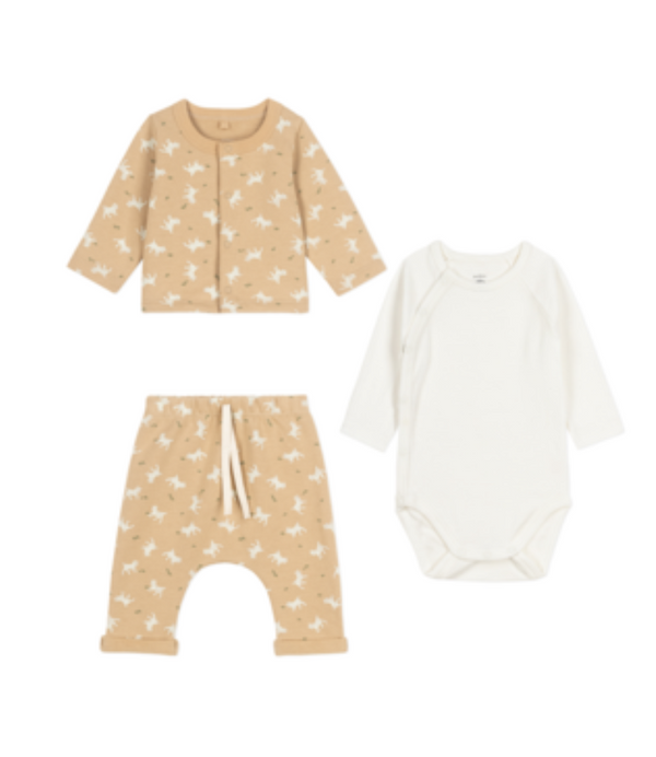 Baby 3Pc set with Goat pattern