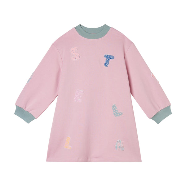 Girl Fleece Dress with Stella Patches