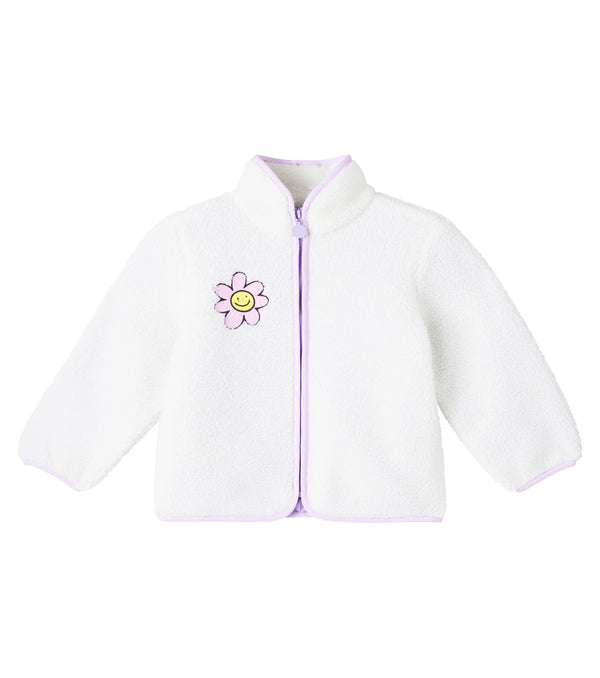 Girl Teddy Jacket with Stay Earthy Gang Embroidery