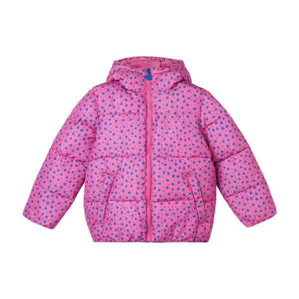 Girl Ditsy Blue Stars Puffer