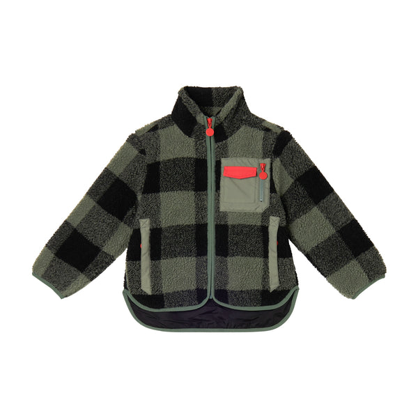 Boy Checkboard Teddy Jacket