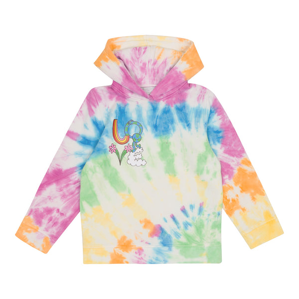Girl Tie-Dye Hoodie with Stay Earthy Gang Print