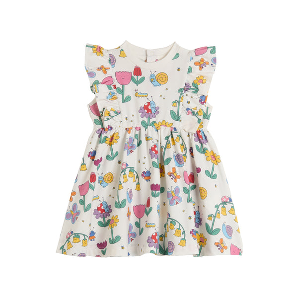 BABY GIRL SLEEVELESS PRINTED DRESS