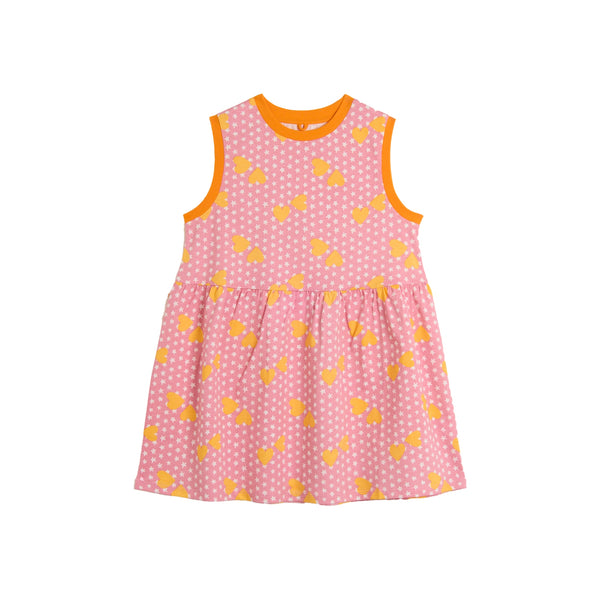 GIRL SLEEVELESS DITZY STAR HEART DRESS