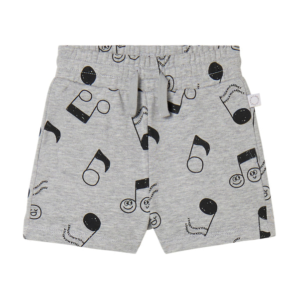 BABY BOY FLEECE MUSICAL NOTE SHORTS