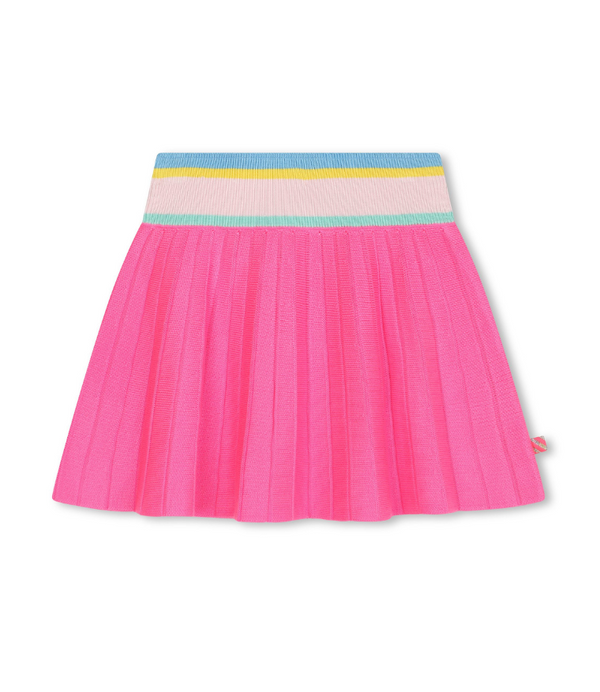 Girl Pleated Pink Knit Skirt