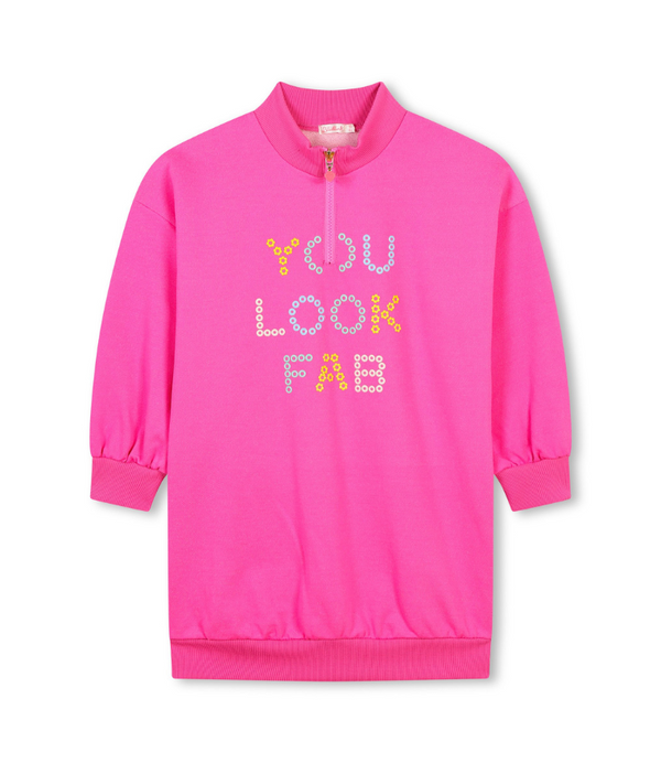 Girl Sweatshirt Dress "YOU LOOK FAB"