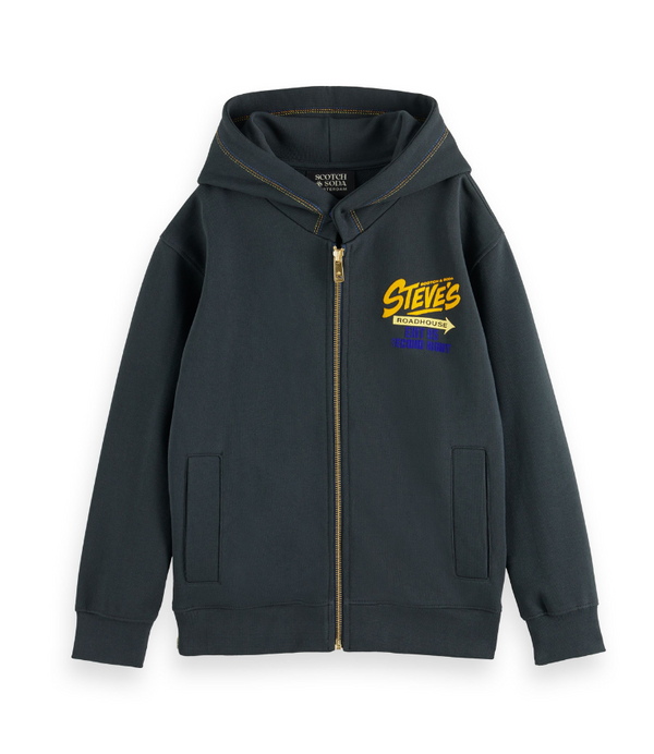 Boy Oversize Artwork Zip-up Hoodie