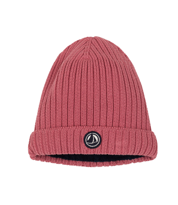 Petit Bateau Baby girl Pink Fleece Beanie Hat