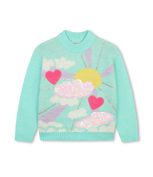 Girl Knitted Sweater w/ Heart design