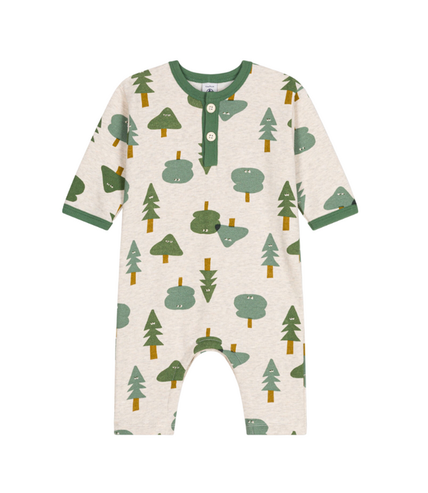 Baby Unisex tree Fleece Romper